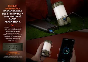 Фото Фонарь кемпинговый Fenix CL26R Pro, темно-зеленый