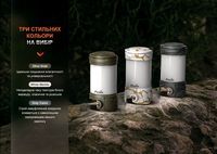 Фонарь кемпинговый Fenix CL26R Pro, серый камуфляж - фото 12