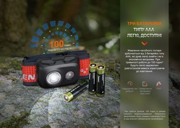 Фото Фонарь налобный Fenix HL16 AAA розовый