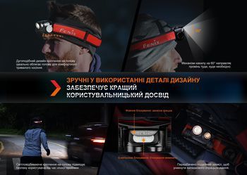 Фото Фонарь налобный для бега Fenix HM65R-DT, фиолетовый