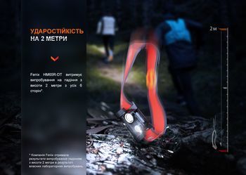 Фото Фонарь налобный для бега Fenix HM65R-DT, фиолетовый
