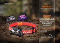 Фонарь налобный для бега Fenix HM65R-DT, лиловый - фото 18