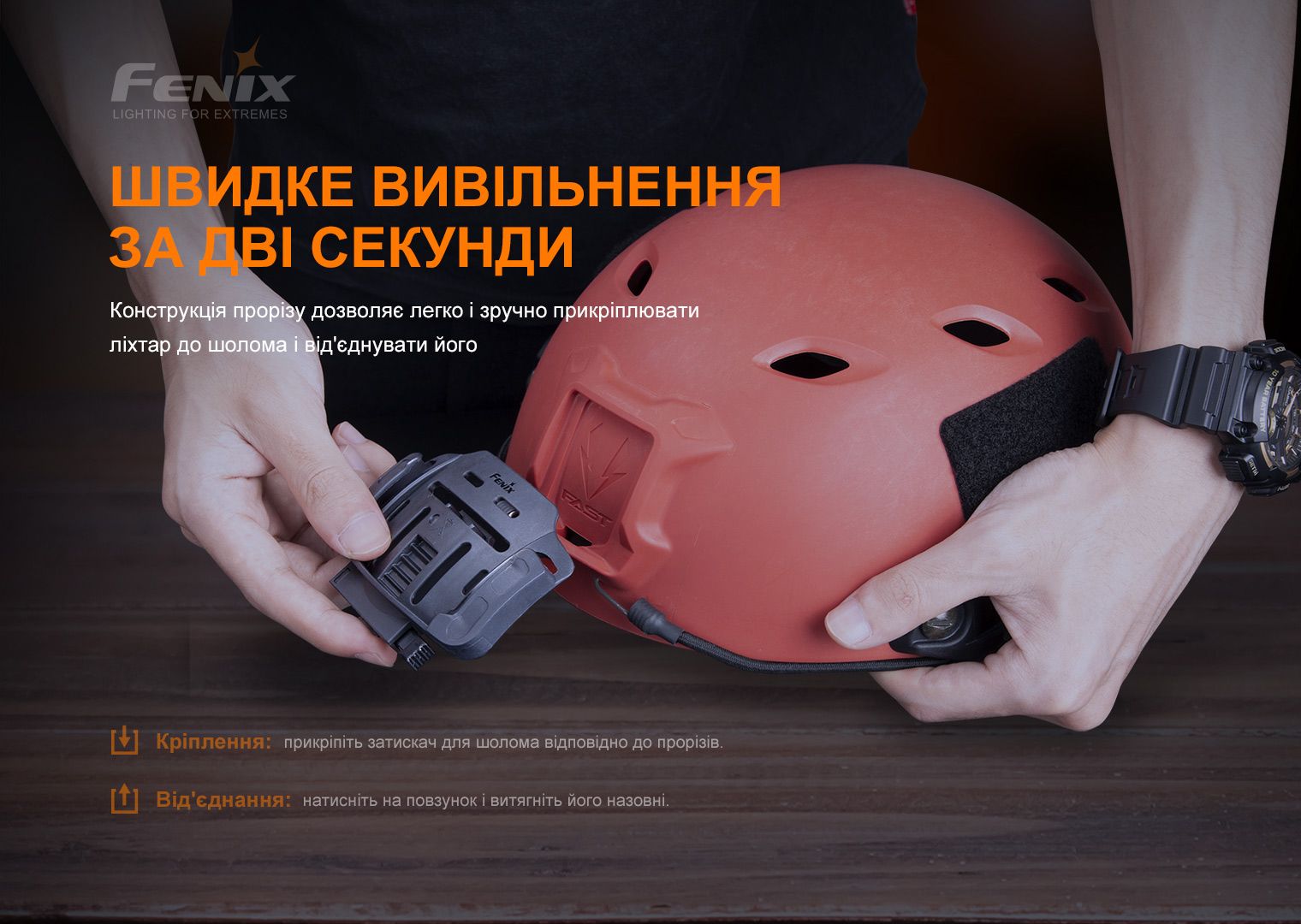 Крепление на шлем для налобных фонарей Fenix ALG-04 - фото 5