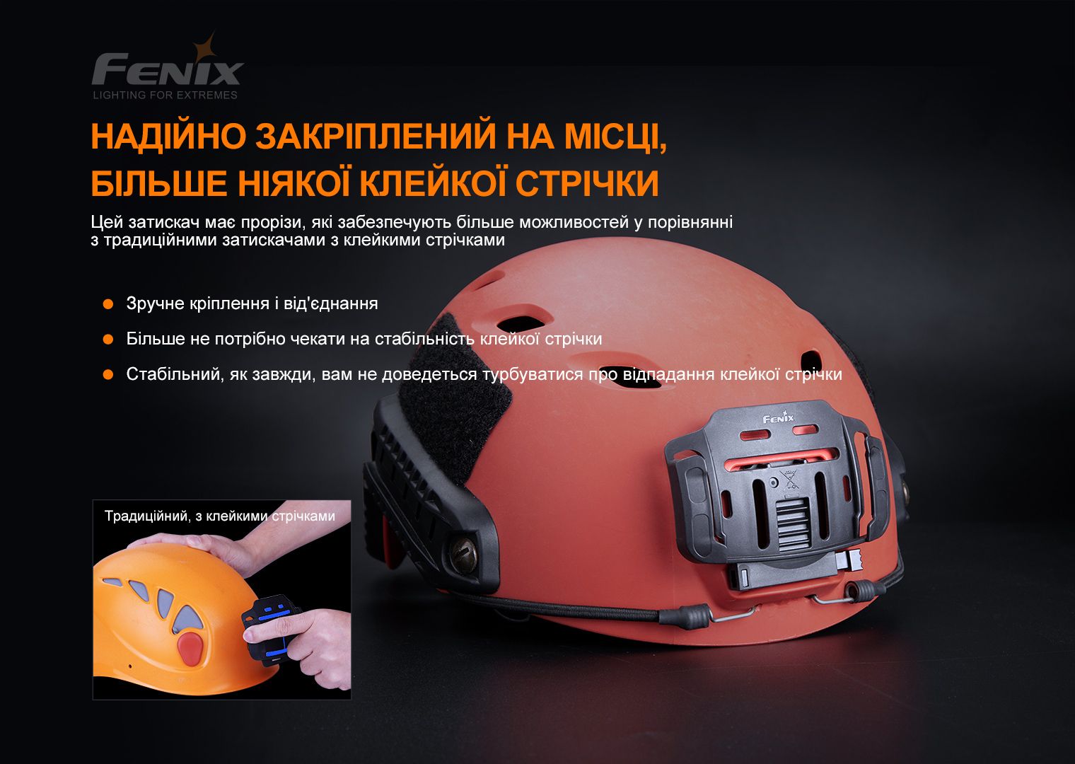 Крепление на шлем для налобных фонарей Fenix ALG-04 - фото 6