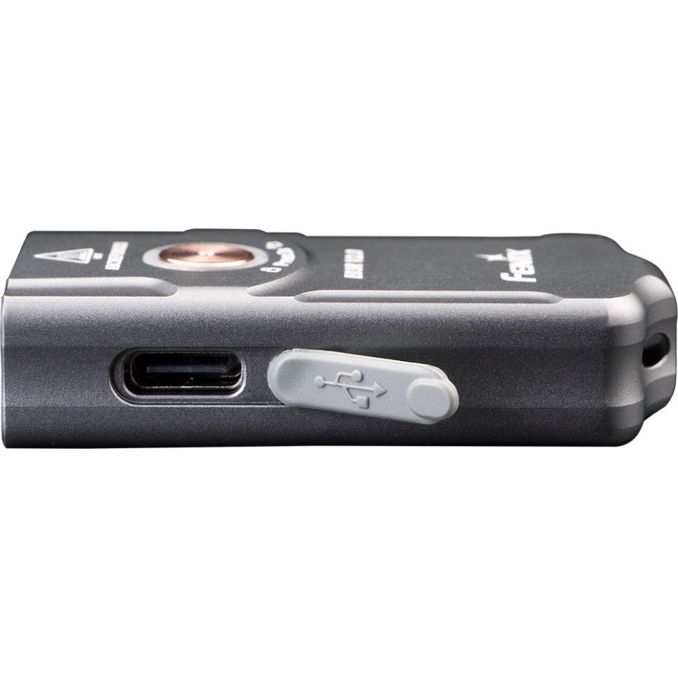 Фонарь наключный Fenix E03R V2.0, серый - фото 4