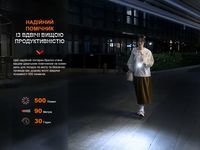 Фонарь наключный Fenix E03R V2.0, серый - фото 19