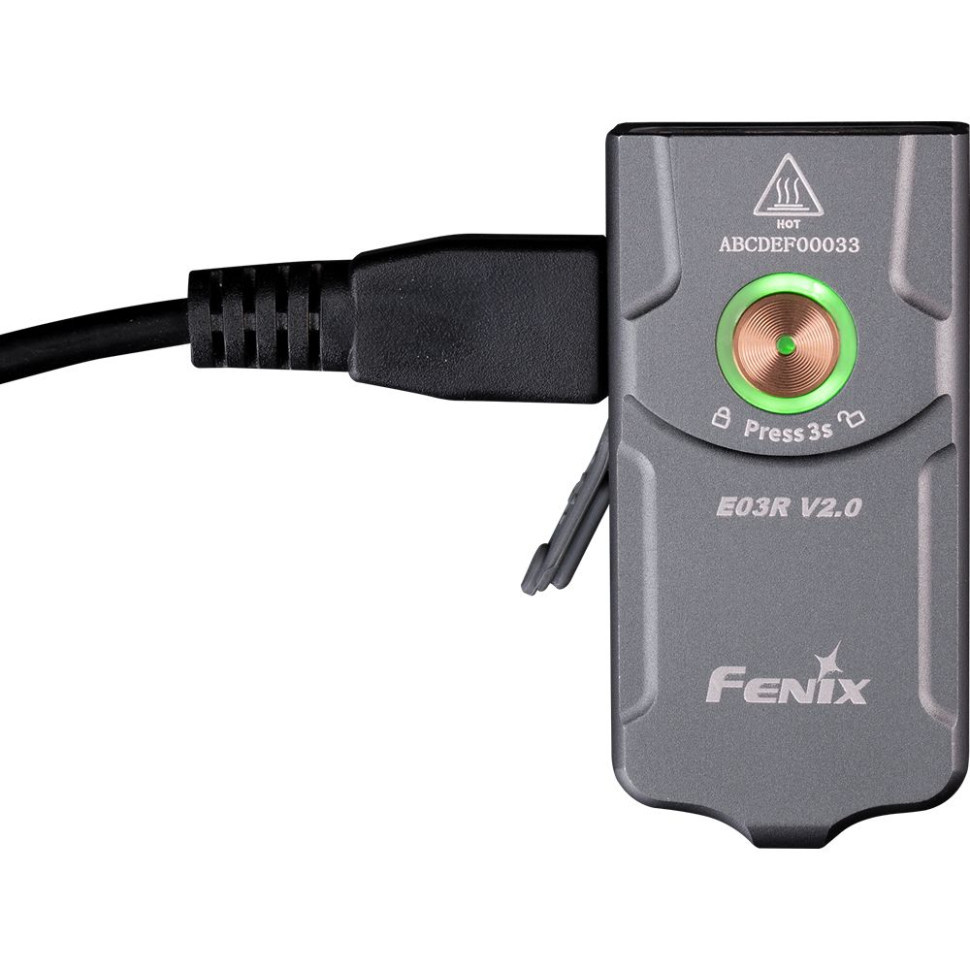 Фонарь наключный Fenix E03R V2.0, синий - фото 3