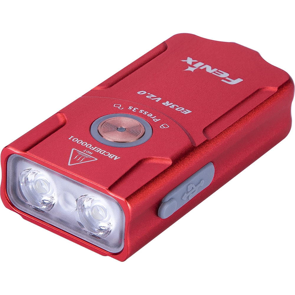 Фонарь наключный Fenix E03R V2.0, красный - фото 1