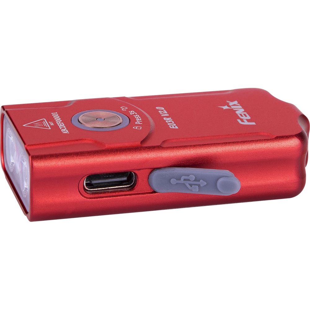 Фонарь наключный Fenix E03R V2.0, красный - фото 2