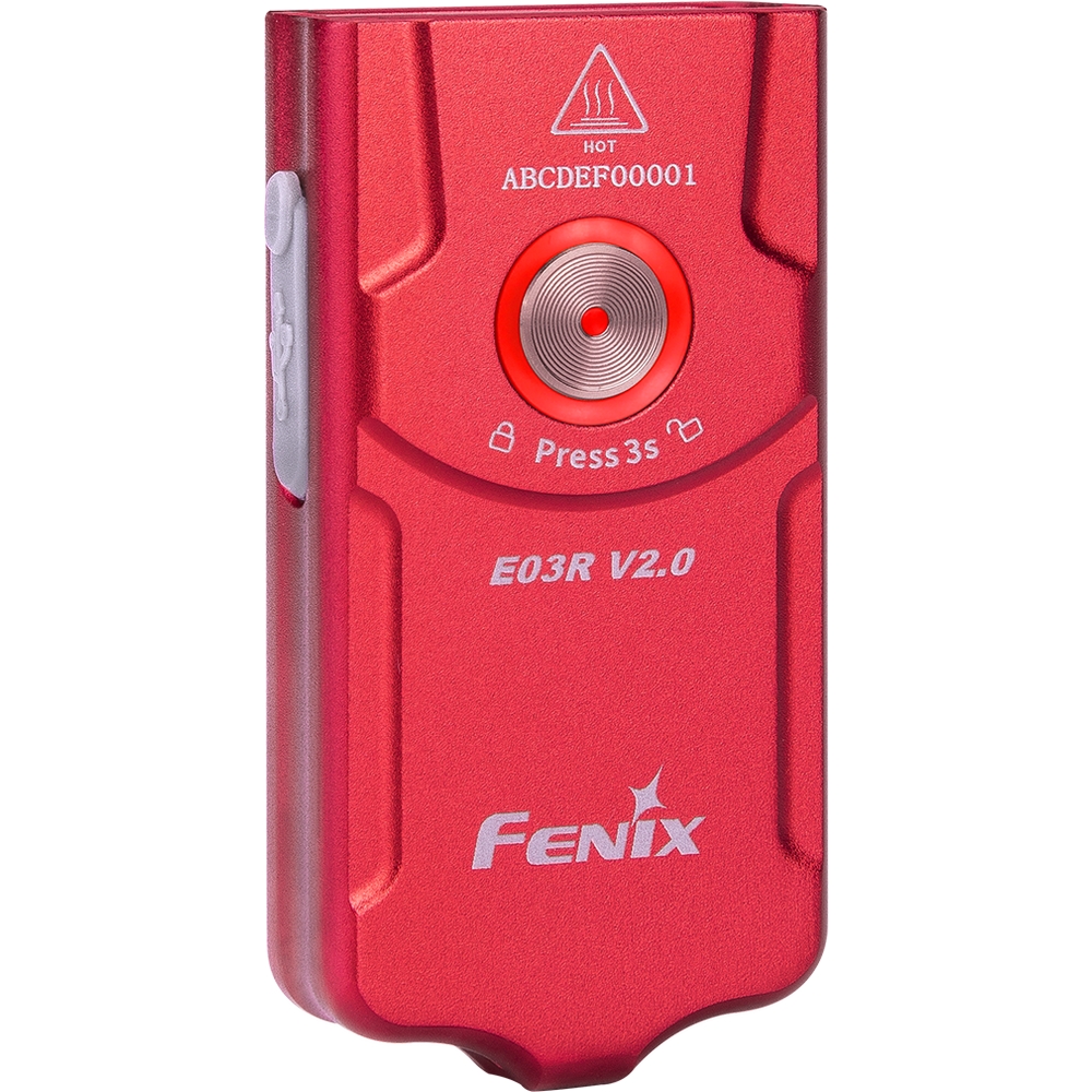 Фонарь наключный Fenix E03R V2.0, красный - фото 3