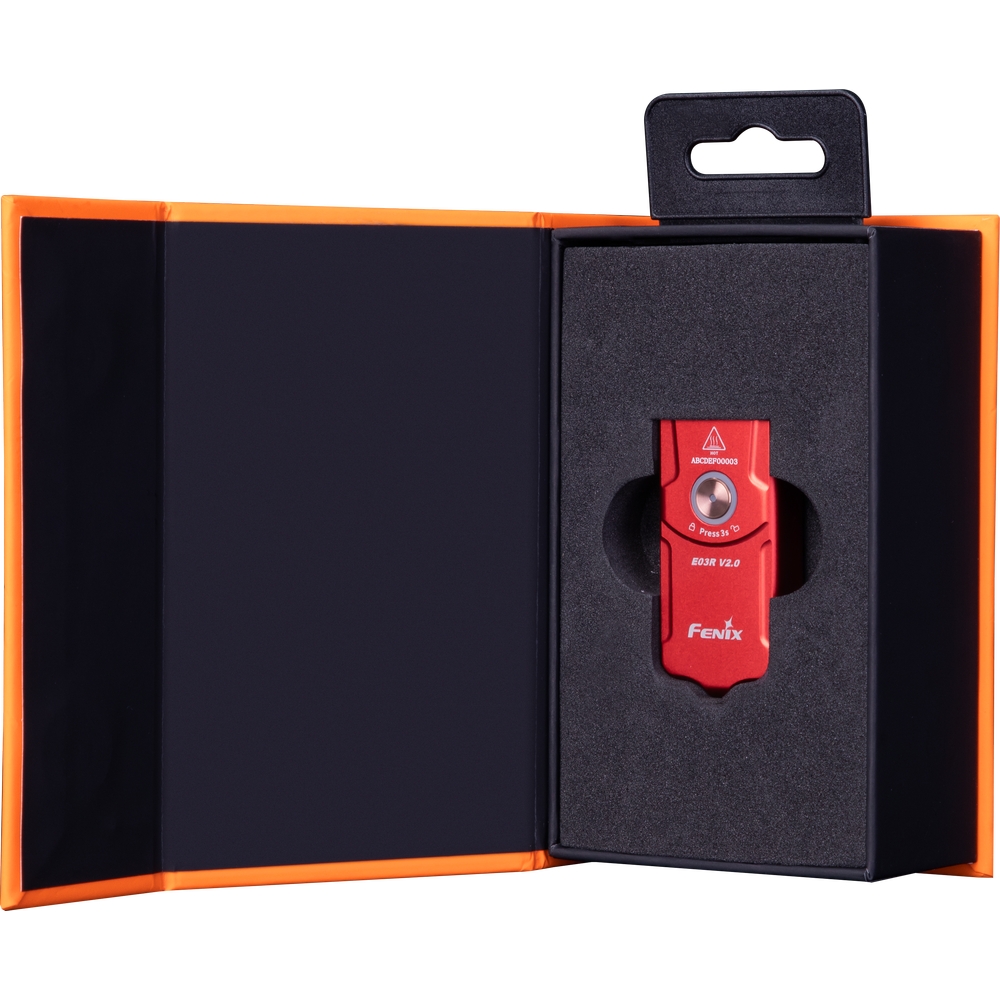 Фонарь наключный Fenix E03R V2.0, красный - фото 8