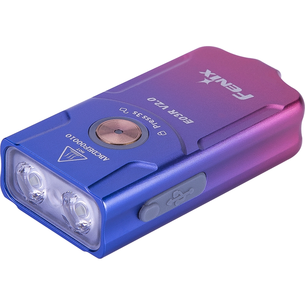 Фонарь наключный Fenix E03R V2.0, лиловый - фото 1