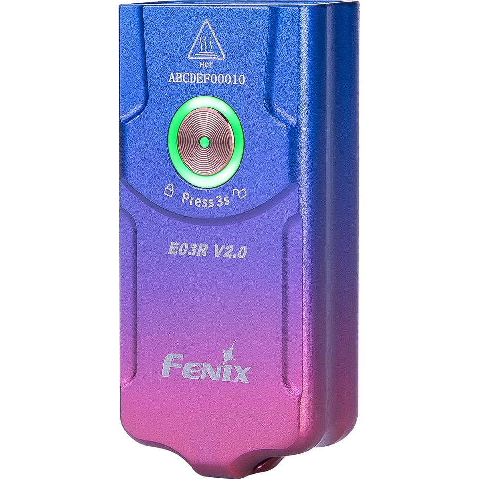Фонарь наключный Fenix E03R V2.0, лиловый - фото 4