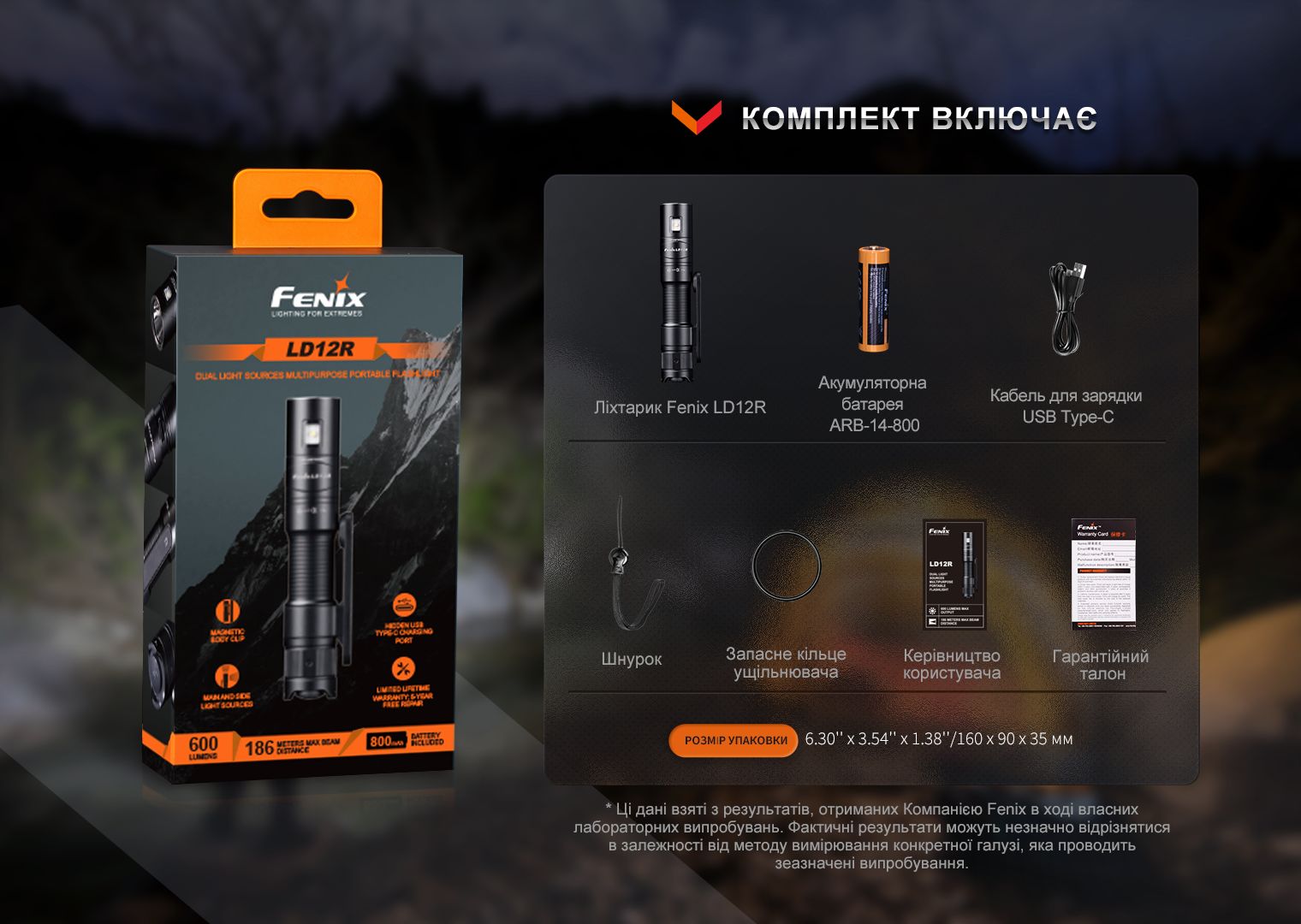 Фонарь ручной Fenix LD12R - фото 12