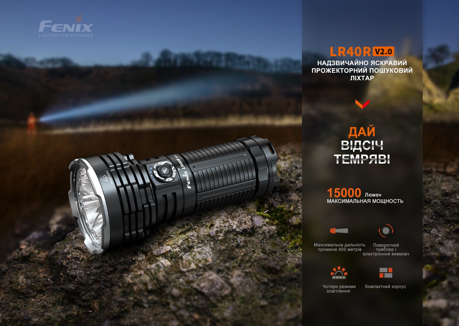 Фонарь ручной Fenix LR40R V2.0 - фото 19
