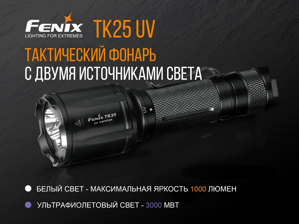 Фонарь ручной Fenix TK25 UV Cree XP-G2 - фото 18