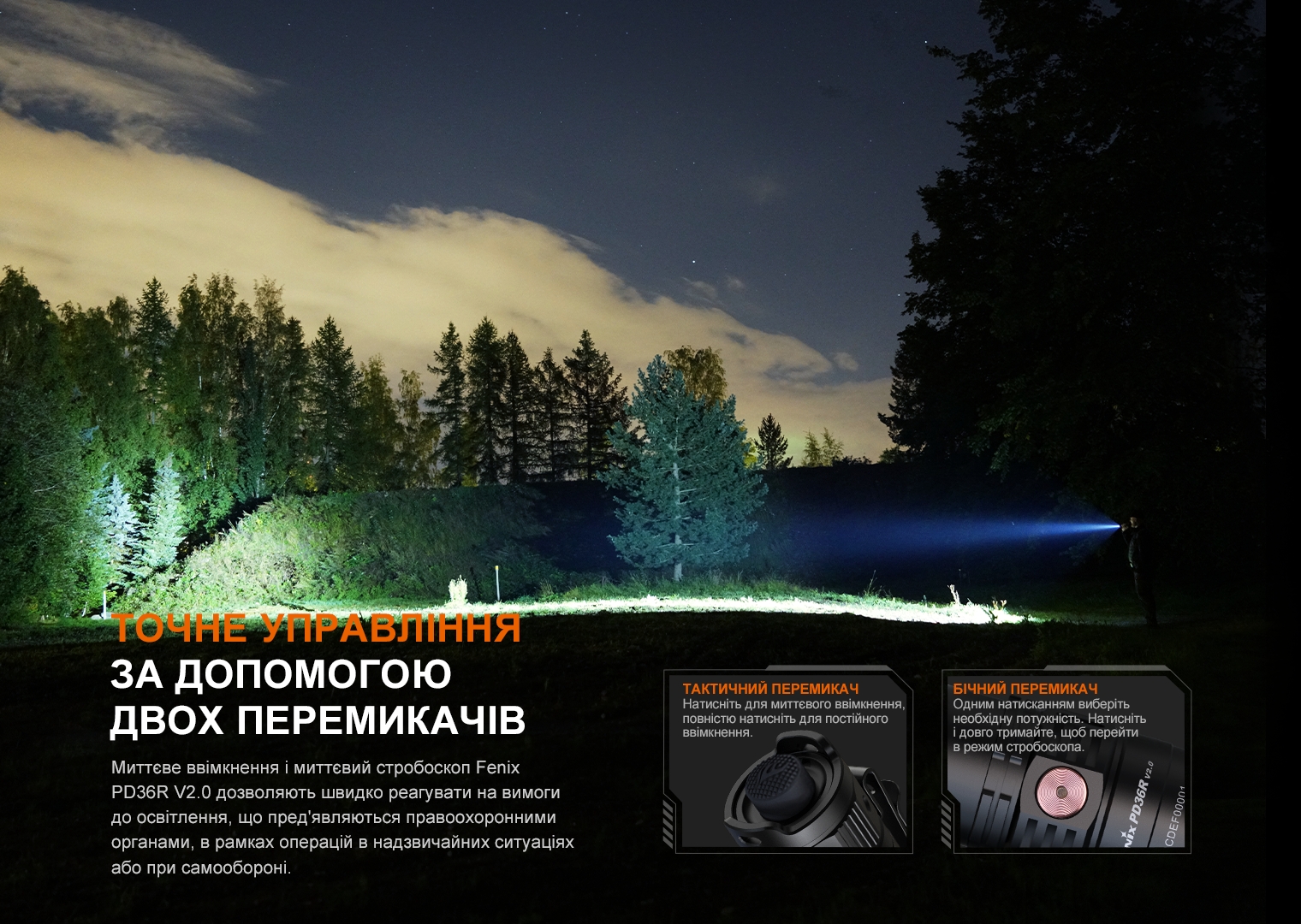 Фонарь ручной Fenix PD36R V2.0 - фото 17