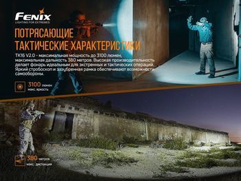 Фото Фонарь ручной Fenix TK16 V2.0, зеленый