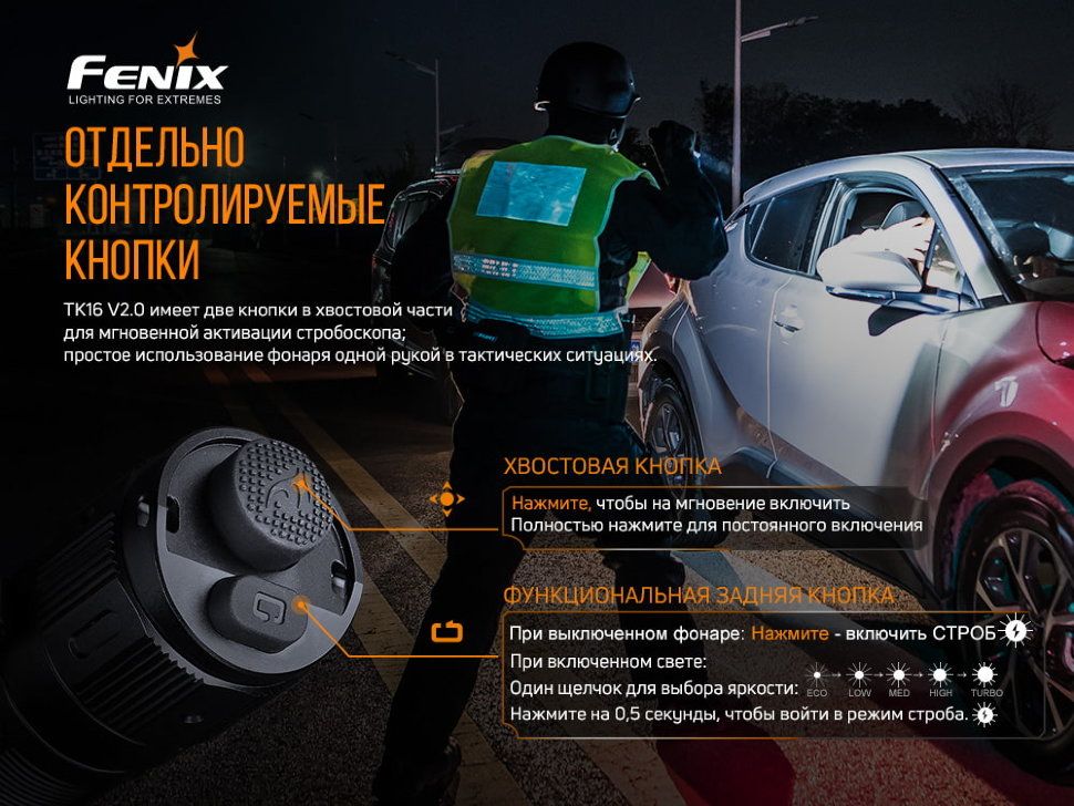 Фонарь ручной Fenix TK16 V2.0, зеленый - фото 15