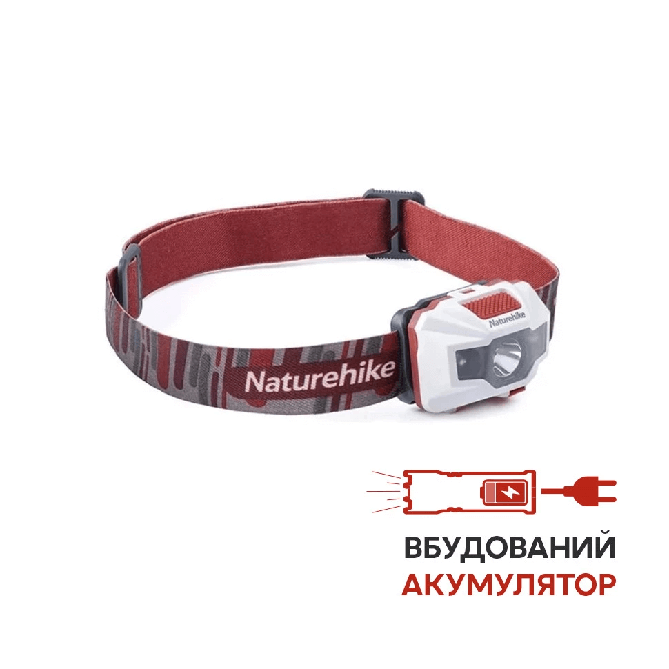 Фонарь налобный Naturehike TD-02 NH00T002-D, бело-красный - фото 1