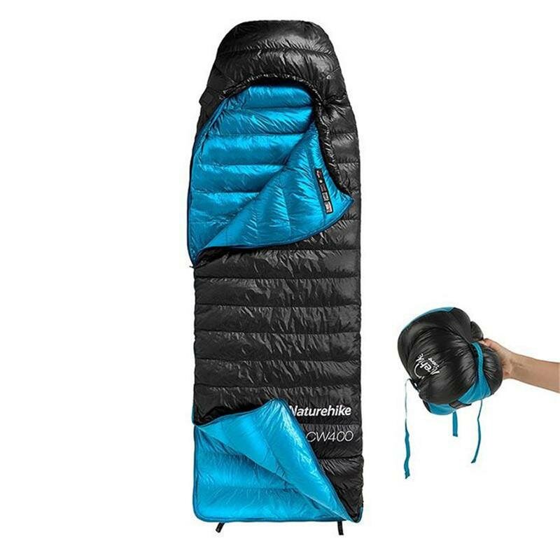 Спальник з натуральним пухом Naturehike CWZ400 NH19W400-Z, (7°C), p-р L, жовтий - фото 2