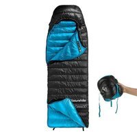 Спальник з натуральним пухом Naturehike CWZ400 NH19W400-Z, (7°C), p-р L, жовтий - фото 2