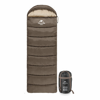 Фото Спальник з капюшоном Naturehike U350 NH20MSD07, (1°C), правий, коричневий