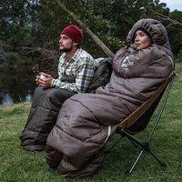 Спальник з капюшоном Naturehike U150 NH20MSD07, (11°C), правий, коричневий - фото 4