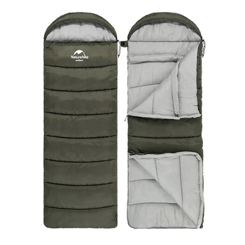 Фото Спальник з капюшоном Naturehike U150 NH20MSD07, (11°C), правий, зелений