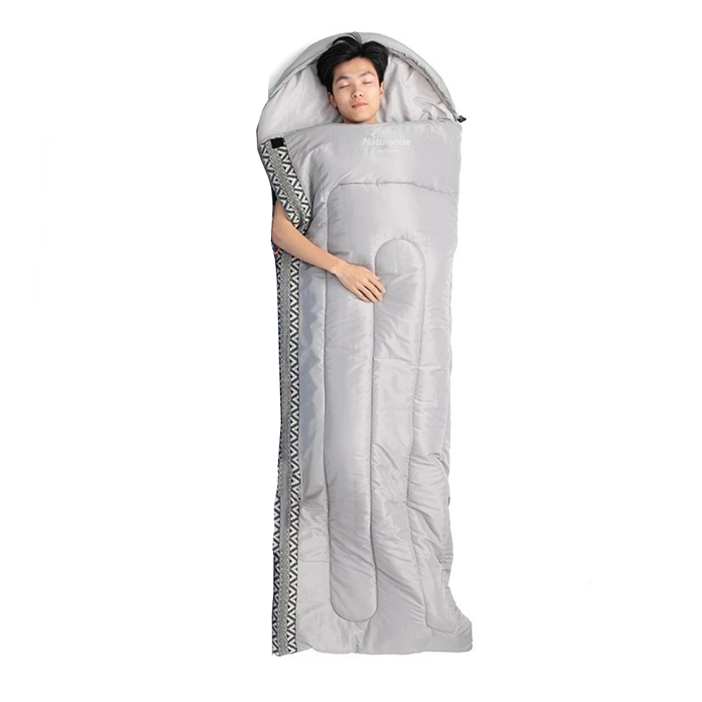 Спальник з капюшоном Naturehike L250 NH21MSD07, (9°C), лівий, сірий - фото 2