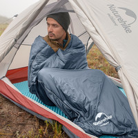Спальник надлегкий Naturehike Ultralight LW180 NH21MSD09, (15°C), p-p M, сіро-синій - фото 4
