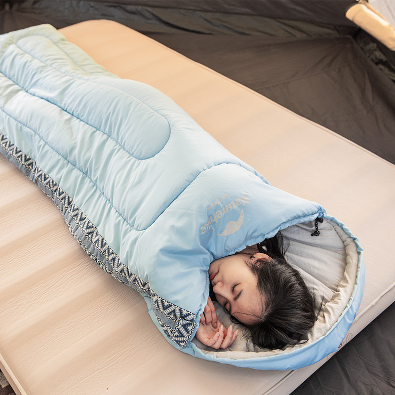 Спальник з капюшоном Naturehike L250 NH21MSD07, (9°C), лівий, блакитний - фото 5