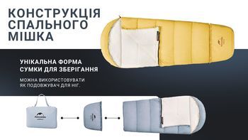 Фото Спальник дитячий Naturehike С300 NH21MSD01, жовтий