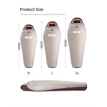 Фото Спальник з натуральним пухом Naturehike Snowbird NH20YD001,p-р L, коричневий 560 г
