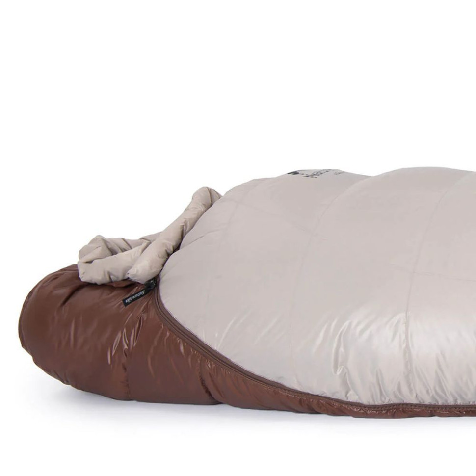 Спальник з натуральним пухом Naturehike Snowbird NH20YD001, p-р L, коричневий 720 г - фото 12