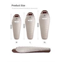 Спальник з натуральним пухом Naturehike Snowbird NH20YD001, p-р L, коричневий 720 г - фото 8