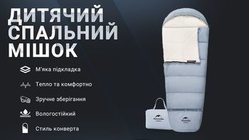 Фото Спальник дитячий Naturehike С300 NH21MSD01, блакитний