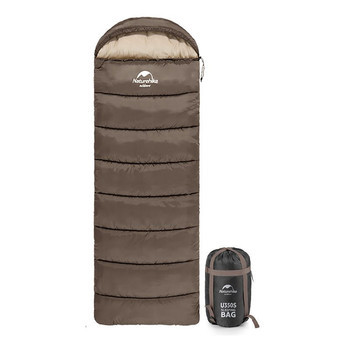 Фото Спальник з капюшоном Naturehike U250 NH20MSD07, (6°C), лівий, коричневий