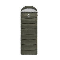 Спальник з капюшоном Naturehike U350S NH20MSD07, (-3°C), лівий, темно-зелений - фото 1