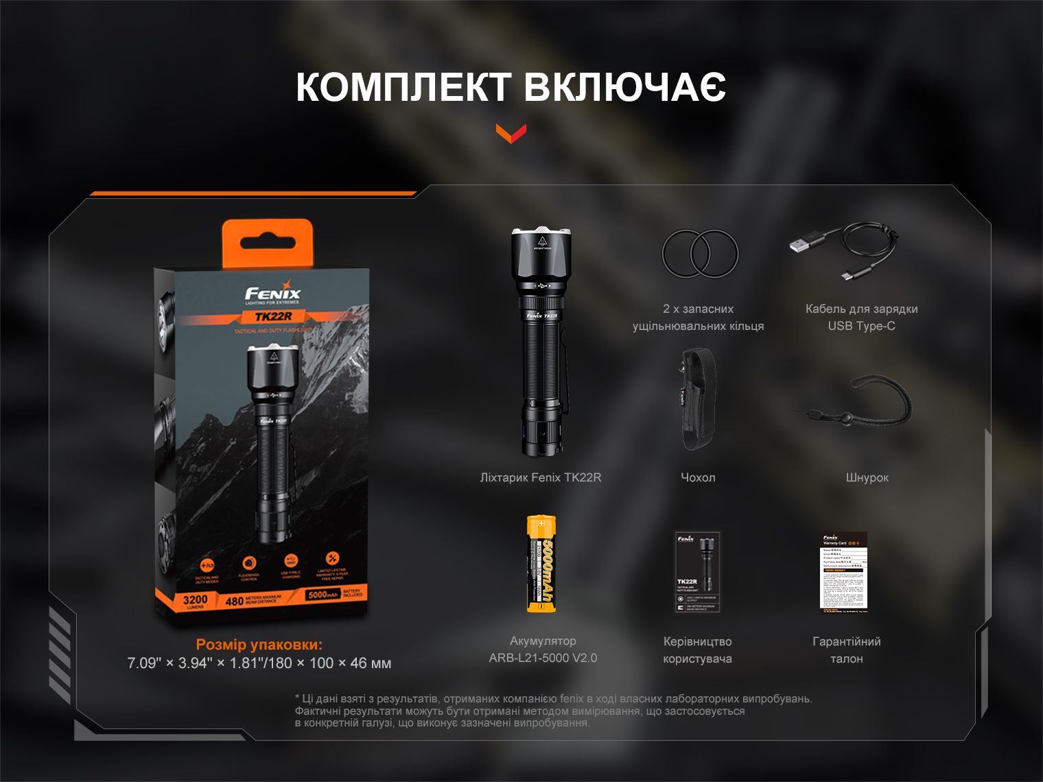 Ліхтар ручний Fenix TK22R - фото 14
