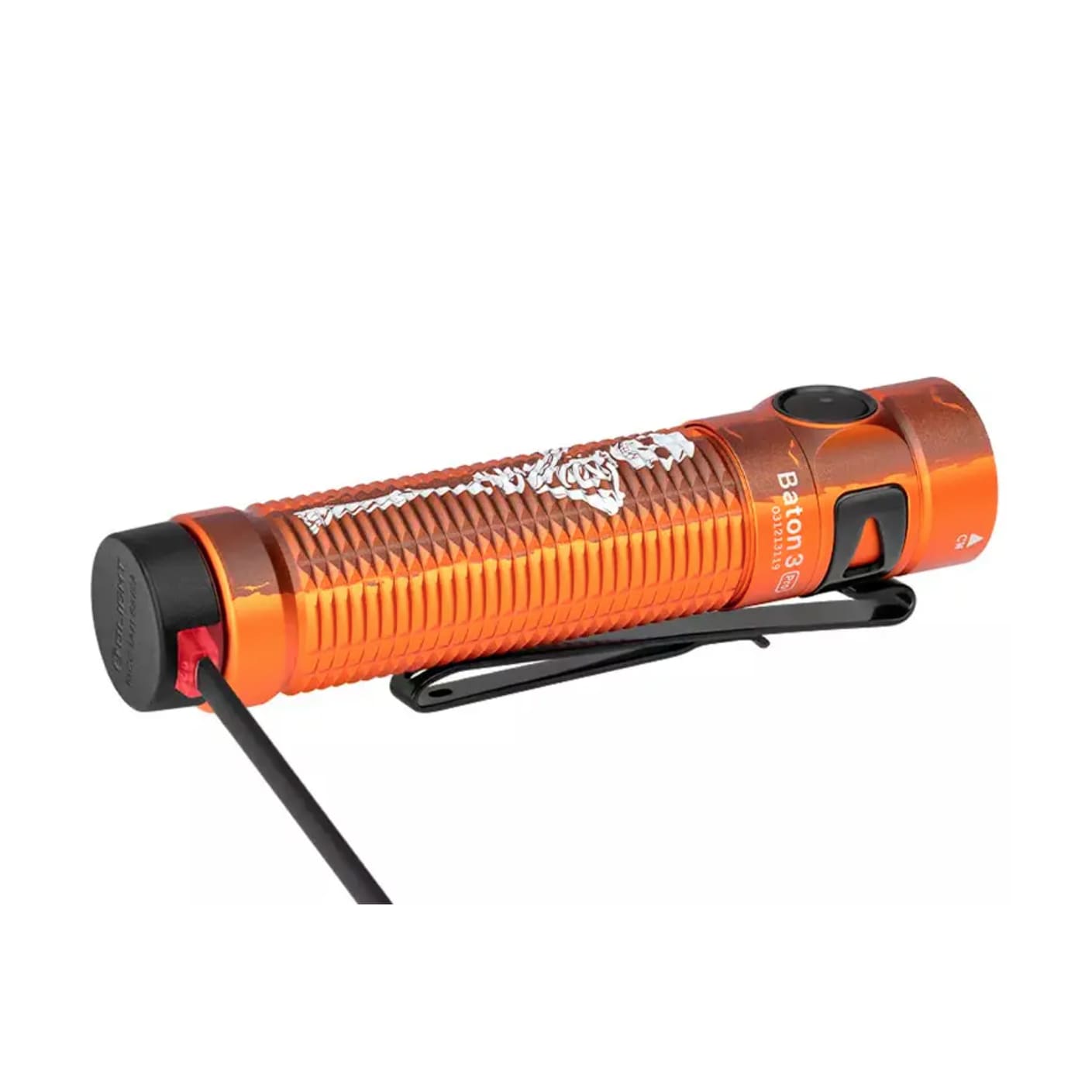 Фонарь Olight Baton 3 Pro Orange Skeleton 2370.45.80 - фото 3
