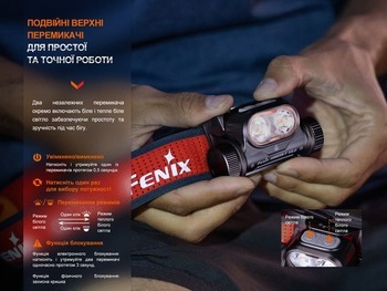 Фото Фонарь налобный Fenix ​​HM65R-T V2.0 сиреневый HM65RTV20NEB 1600 Лм