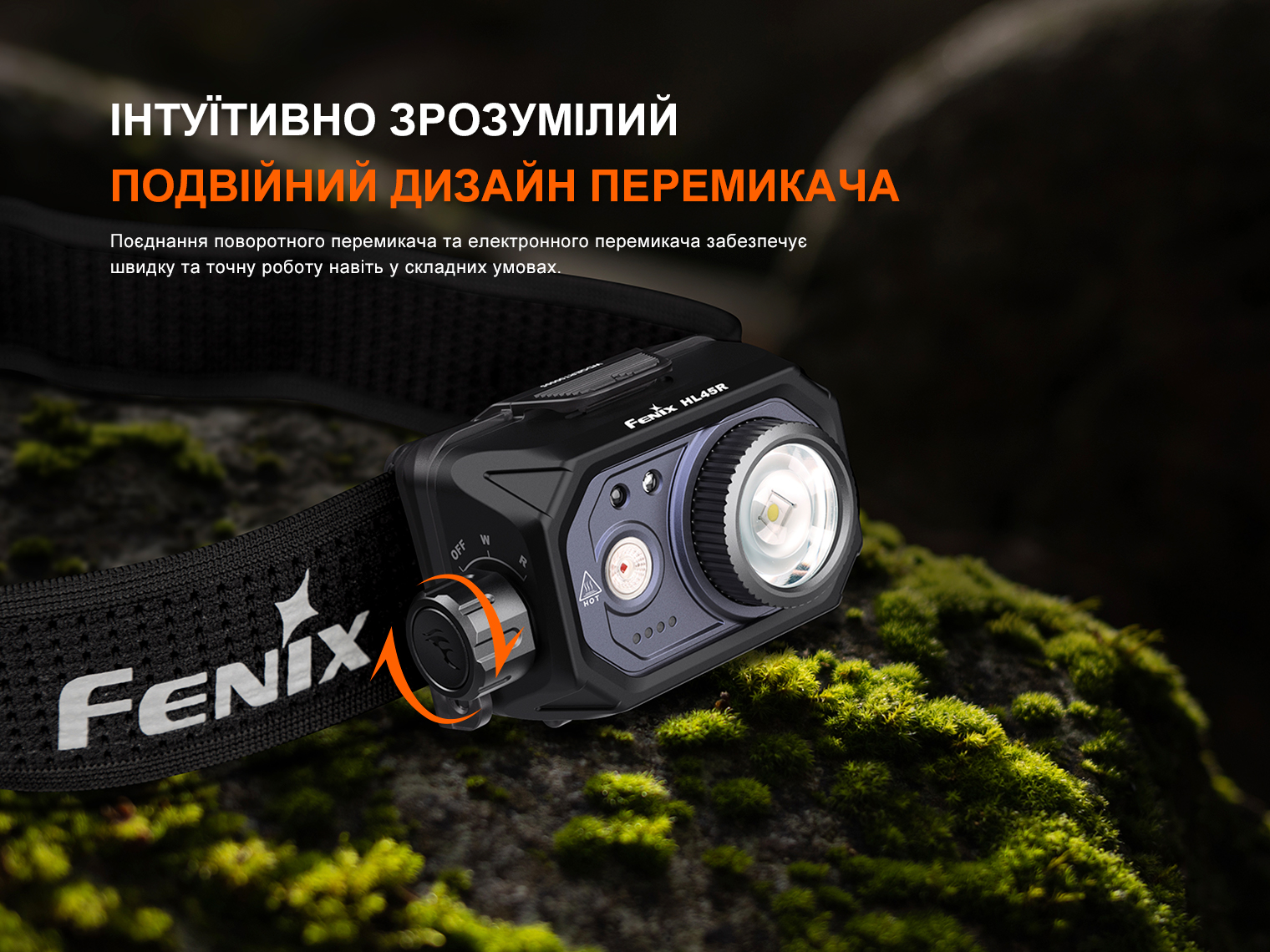 Фонарь налобный Fenix ​​HL45R LED с бесконтактным датчиком HL45RLED 1000 Лм - фото 14
