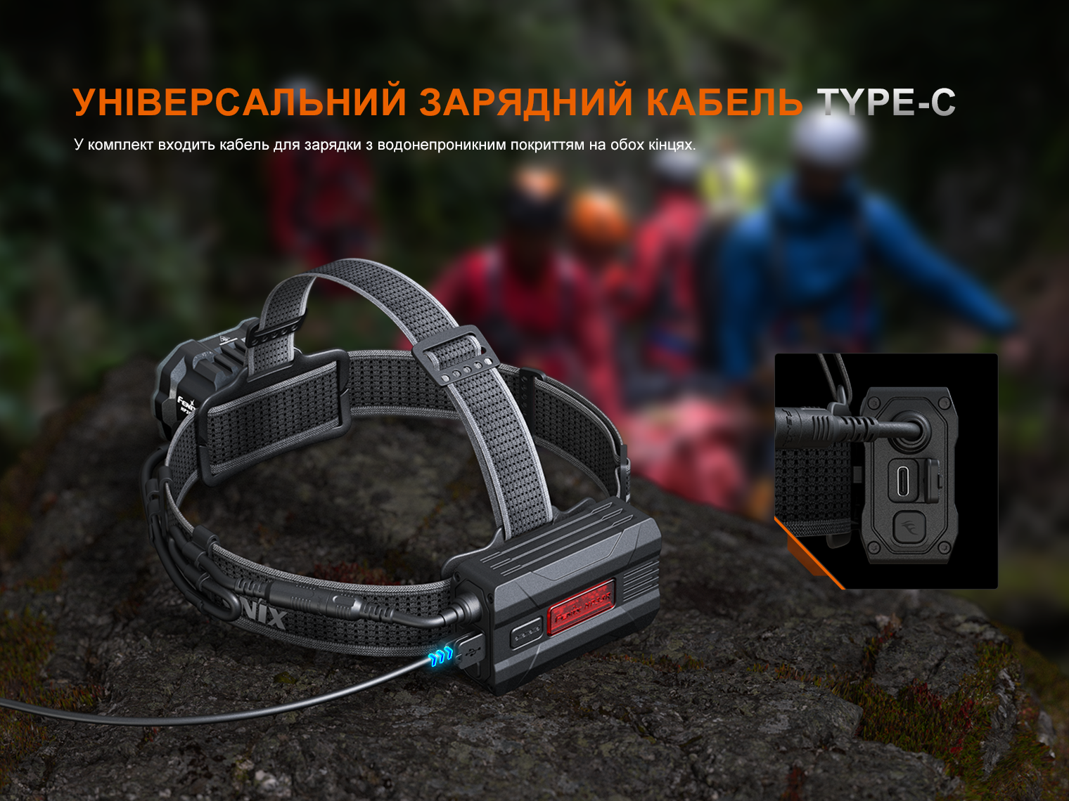 Фонарь налобный Fenix ​​HP35R SAR с огнеупорной повязкой 4000 Лм - фото 6